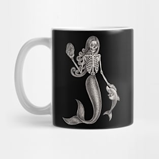 Mermaid skull fantasy surreal art. Mug